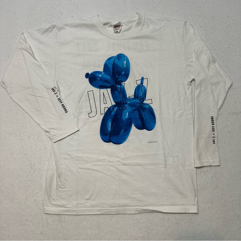 Jay-Z Jeff Koons 2017 Official Tour Long Sleeve T-Shirt White Balloon Dog Medium